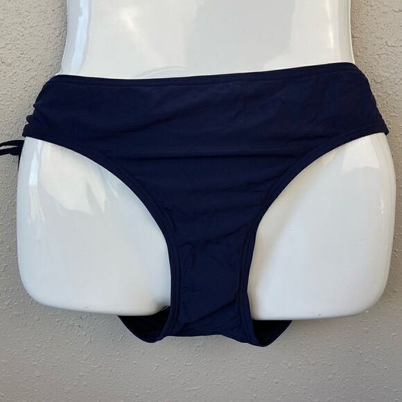 NWT DKNY Navy Blue Bikini Top and Matching Bottoms Size XL - Picture 4 of 8